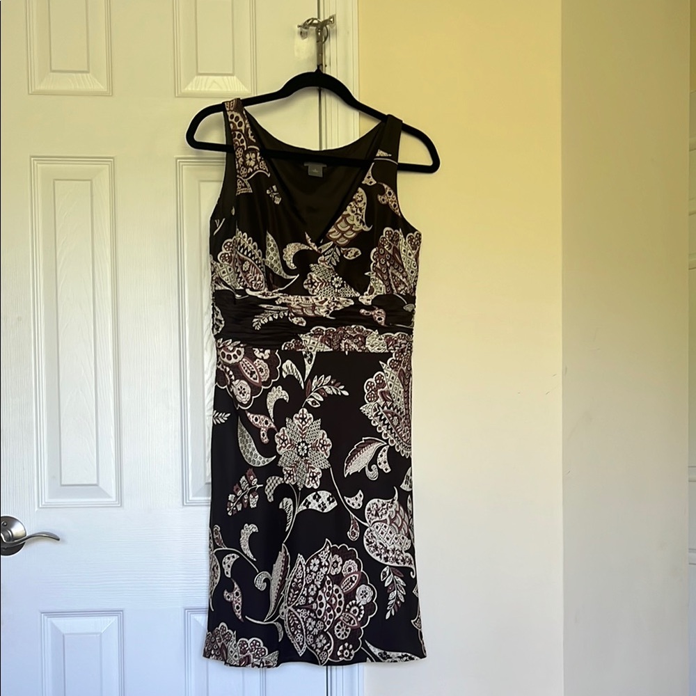 Ann Taylor Brown Floral Dress